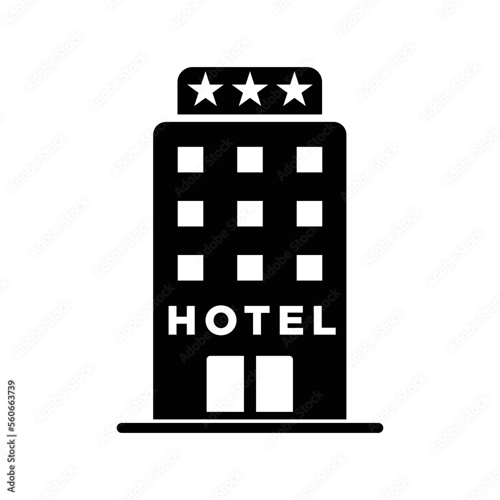 Hotel building icon vector design vector Hotel building icon vector design vector