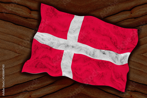 National flag of Denmark. Background with flag of Denmark.