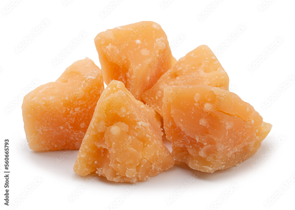Parmesan cheese isolated on a white background Parmesan cheese isolated on a white background
