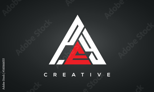 PEY monogram triangle logo design