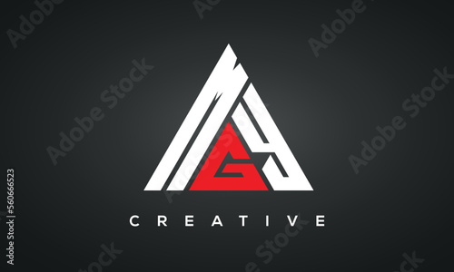 MGY monogram triangle logo design