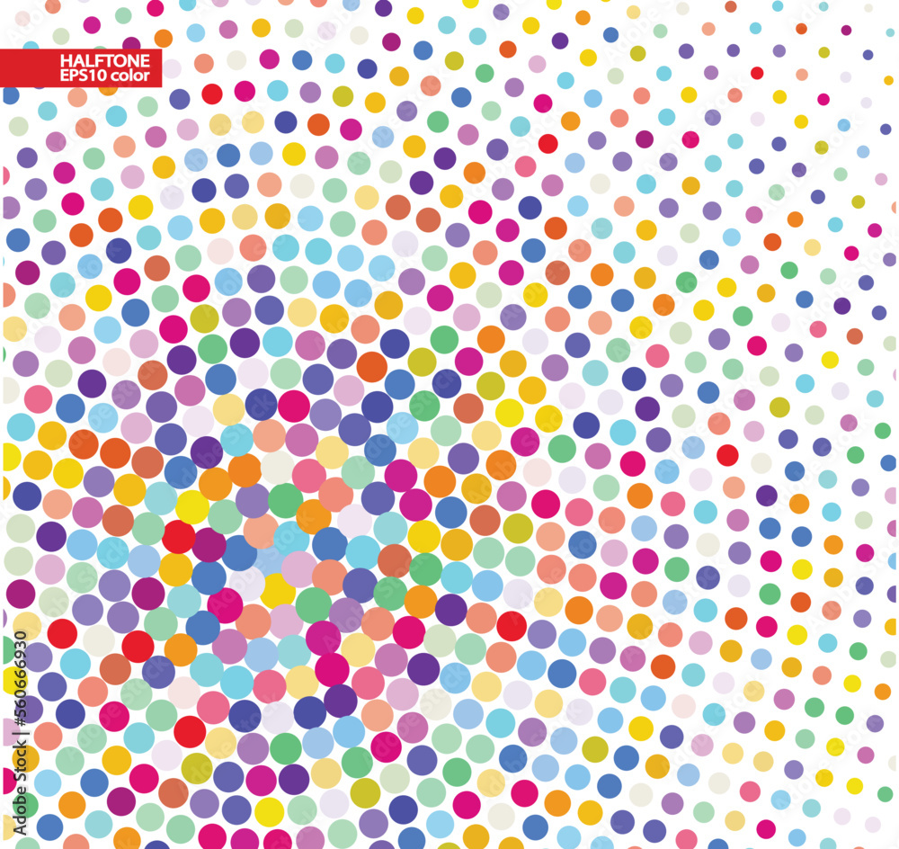 Halftone background from colored isolated dots on white Halftone background from colored isolated dots on white