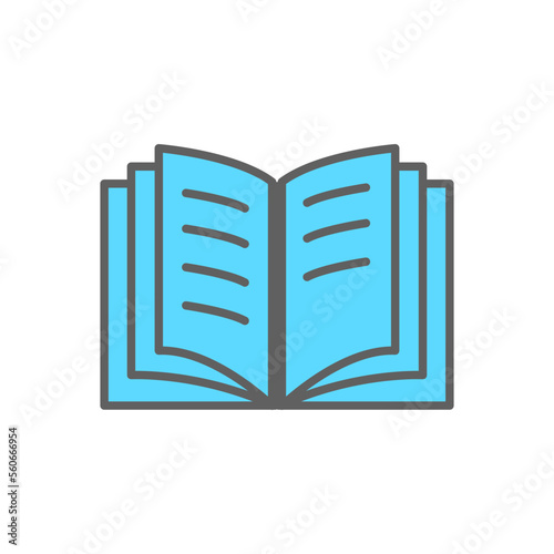 book,icon,color, design ,flat, style,trendy collection,template