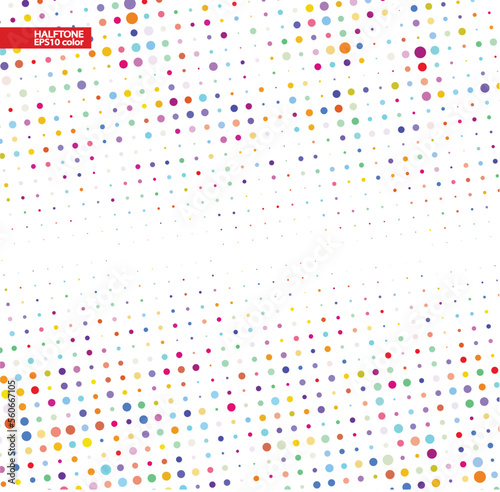 Modern background of colored dots on white for text