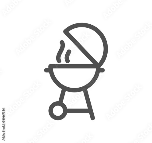 Grill related icon outline and linear vector.