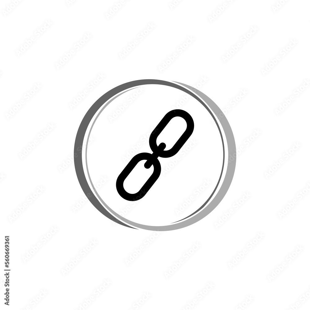 Chain, link icon isolated on circle background Chain, link icon isolated on circle background