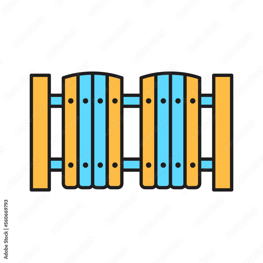 fence,icon, color, design,flat, style,trendy collection,template