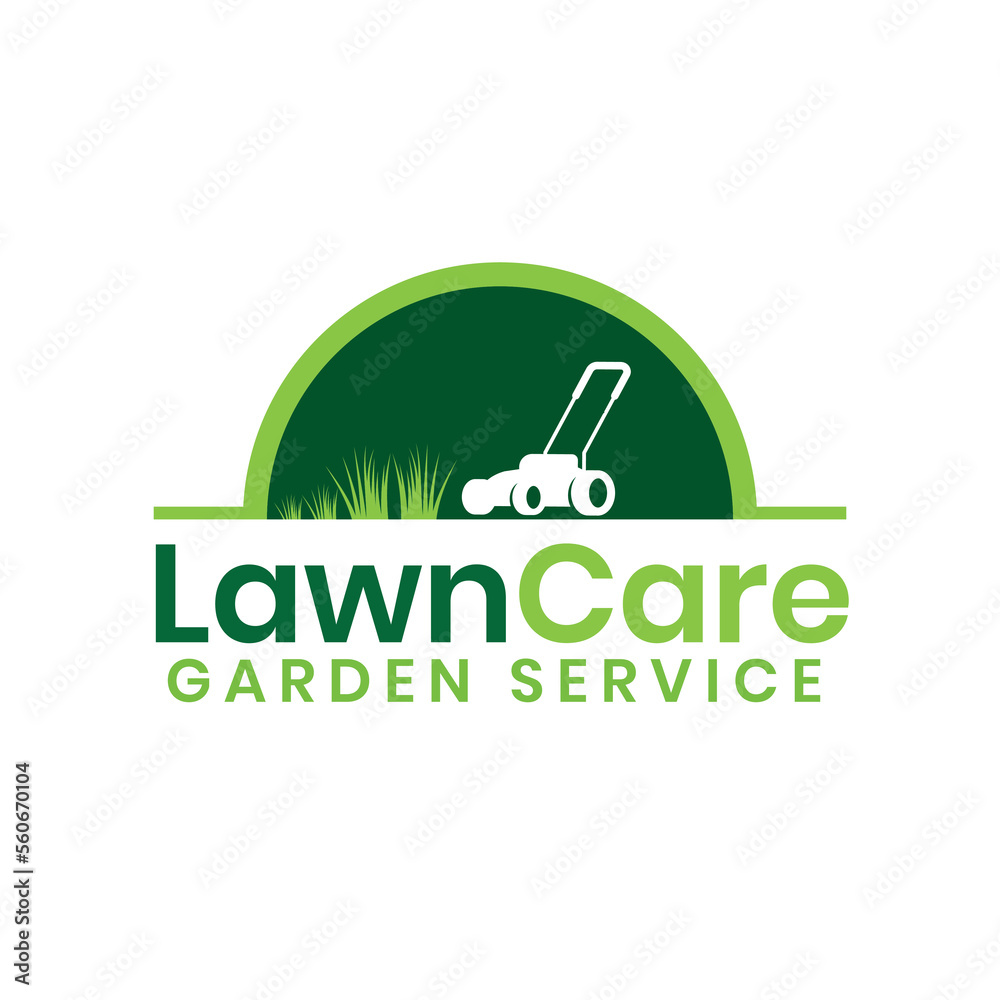 Lawn Care Service Logo Design, Lawn mower logo. Stock Vector Adobe Stock