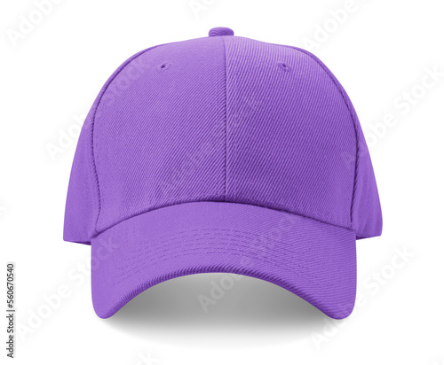 Violet cap isolated on white background.