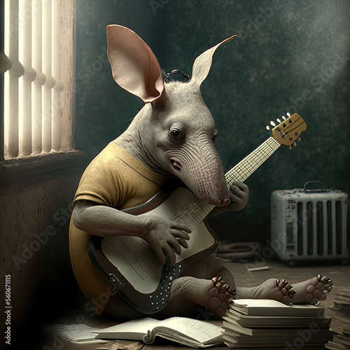 aardvark composing photo