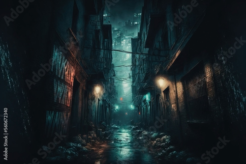 Spooky horror alley photo