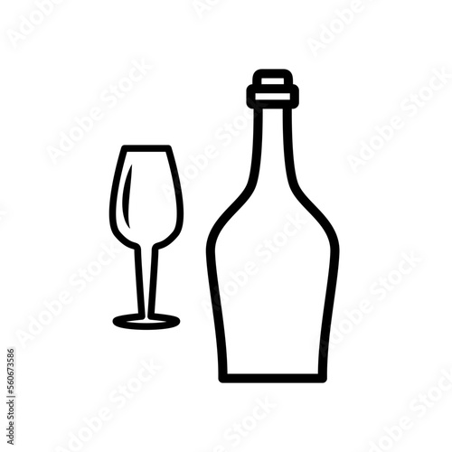 glass and bottles,icon, line, design,flat, style,trendy collection,template