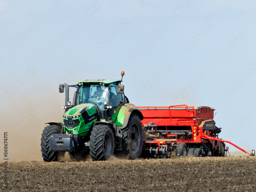Obraz premium tractor in a field