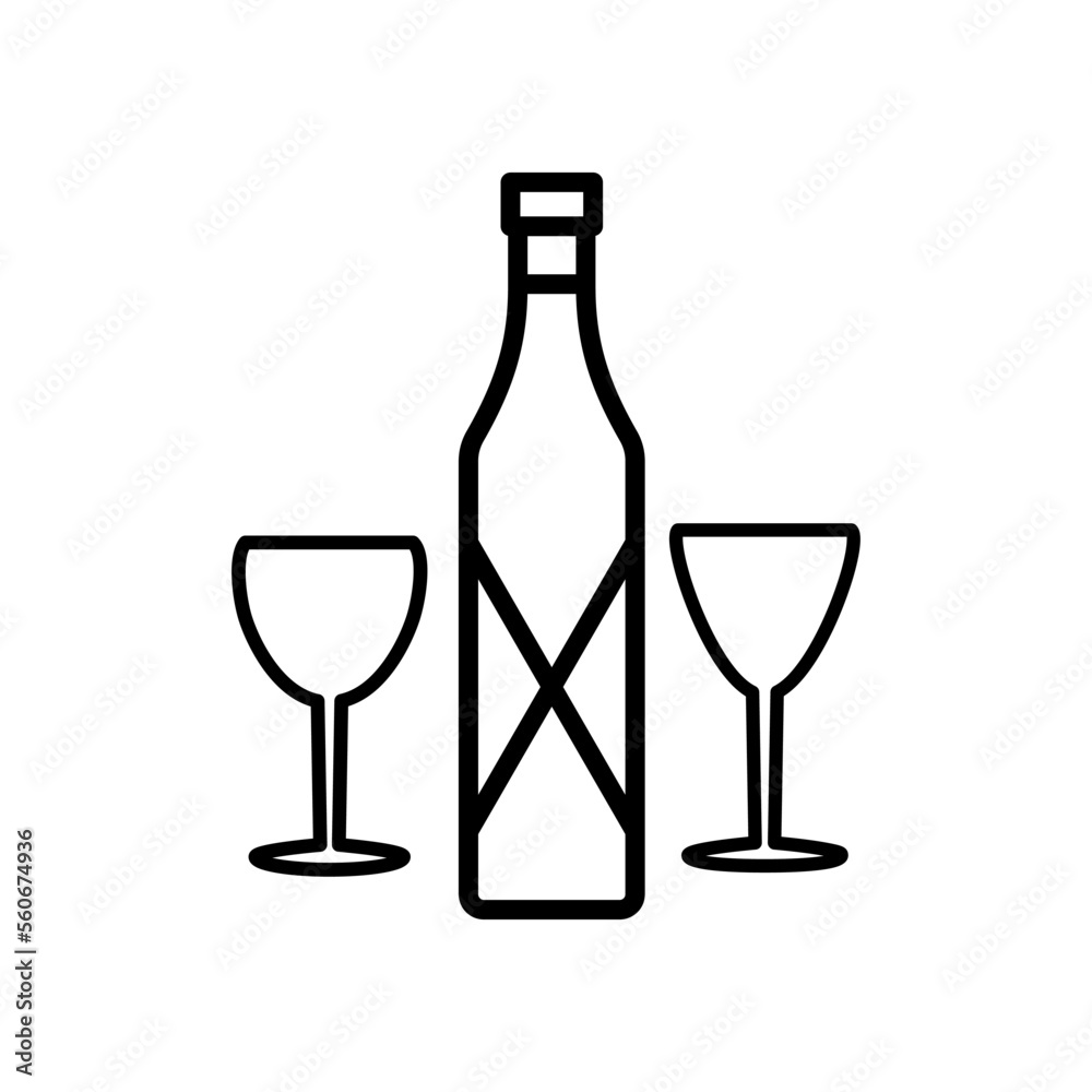 glass and bottles,icon,line, design,flat, style,trendy collection,template glass and bottles,icon,line, design,flat, style,trendy collection,template