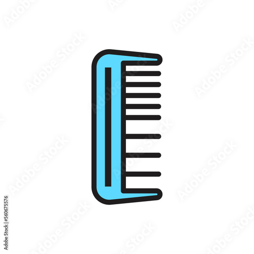 hair comb, icon, color, design,flat, style,trendy collection,template © waniperih