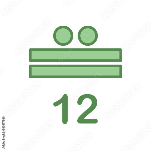 maya numerals, icon, color, design,flat, style,trendy collection,template photo