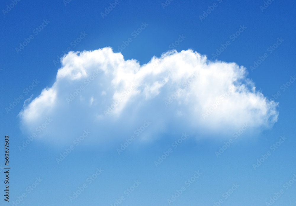 Single cloud isolated over blue sky background. White fluffy cloud photo, beautiful cloud shape. Climate concept Single cloud isolated over blue sky background. White fluffy cloud photo, beautiful cloud shape. Climate concept