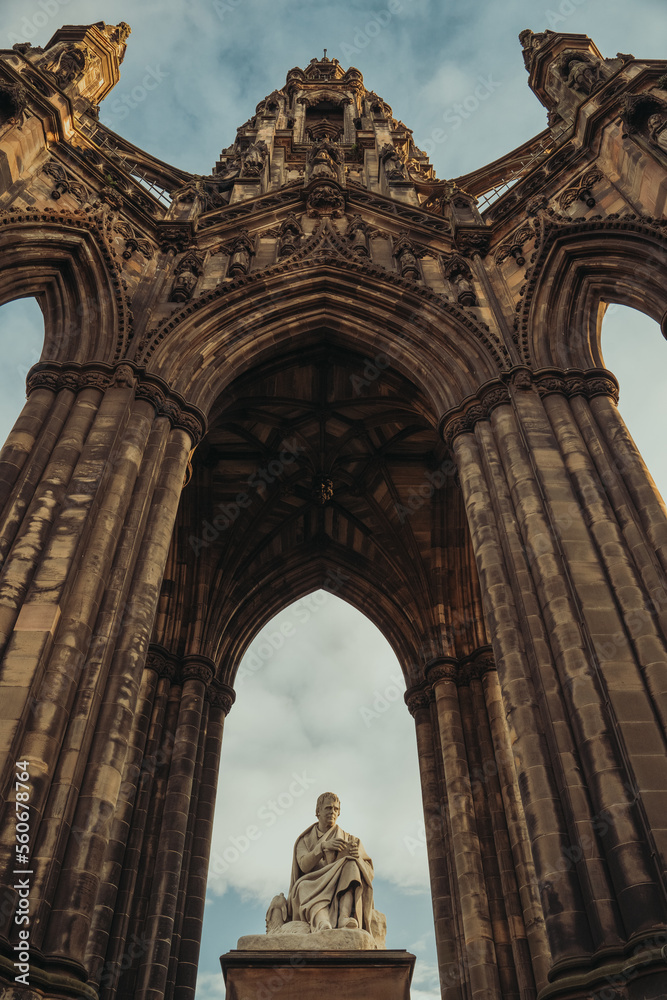 views of the Scott Monument in Edinburgh