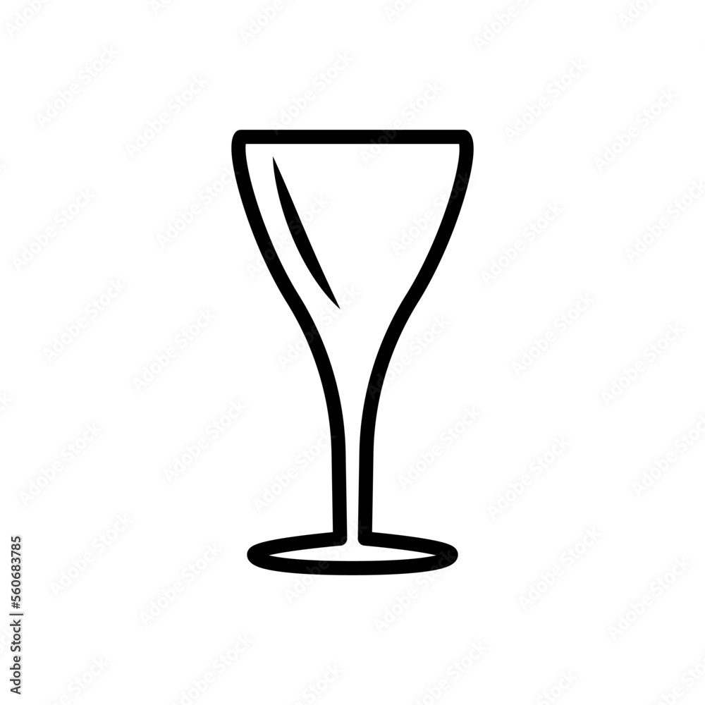 Obraz premium wine glass, icon, line, design,flat, style,trendy collection,template