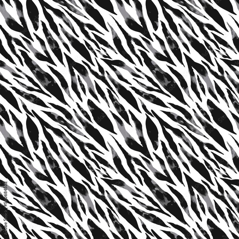 Hand drawn abstract zebra print. Seamless vector animal print. Zebra. Art print. Textile. Textile. Abstraction. Jungle. Africa. Brazil. Zoo.Autumn color combination. Fabric print. Abstract background.
