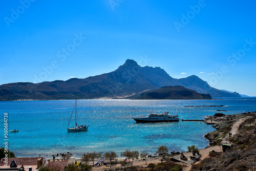 Blick von der Insel Gramvousa auf die Balosbucht in Kreta (Griechenland)
