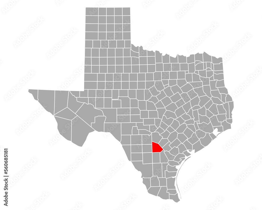 Karte von Atascosa in Texas