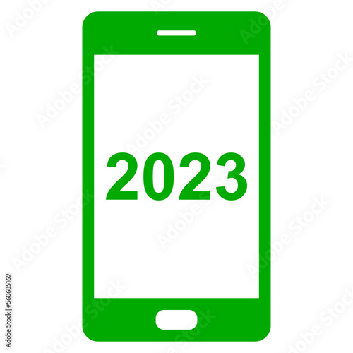 Jahr 2023 und Smartphone