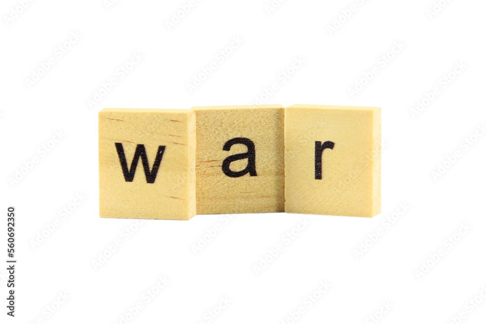 Short word english on a small wooden block isolated on white background.Selection focus. Short word english on a small wooden block isolated on white background.Selection focus.