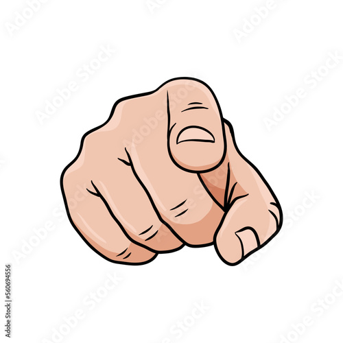 hand pointing finger at you