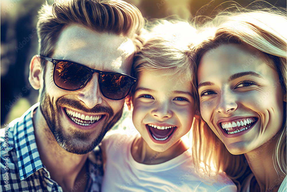 Illustration serie: Beautiful happy family Illustration serie: Beautiful happy family