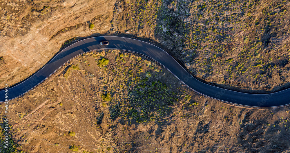 Fototapeta premium Aerial landscape shots, summer and free space