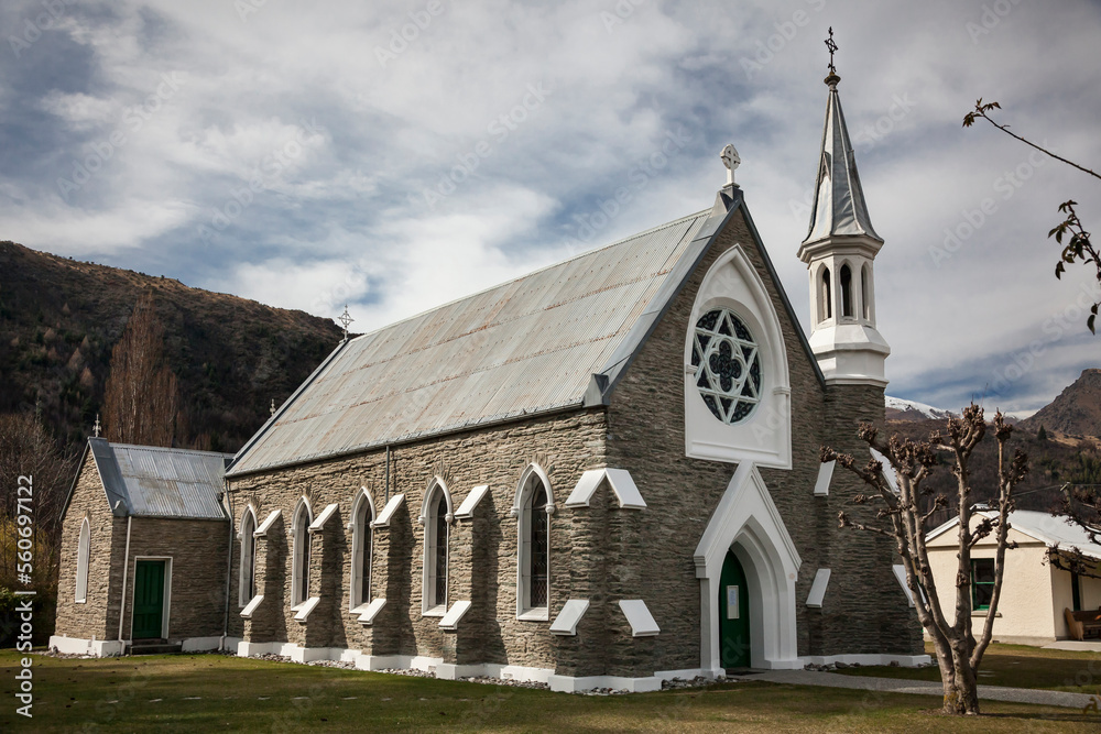 St Patrick's Catholic Church in the historic gold mining town of Arrowtown, New Zealand
