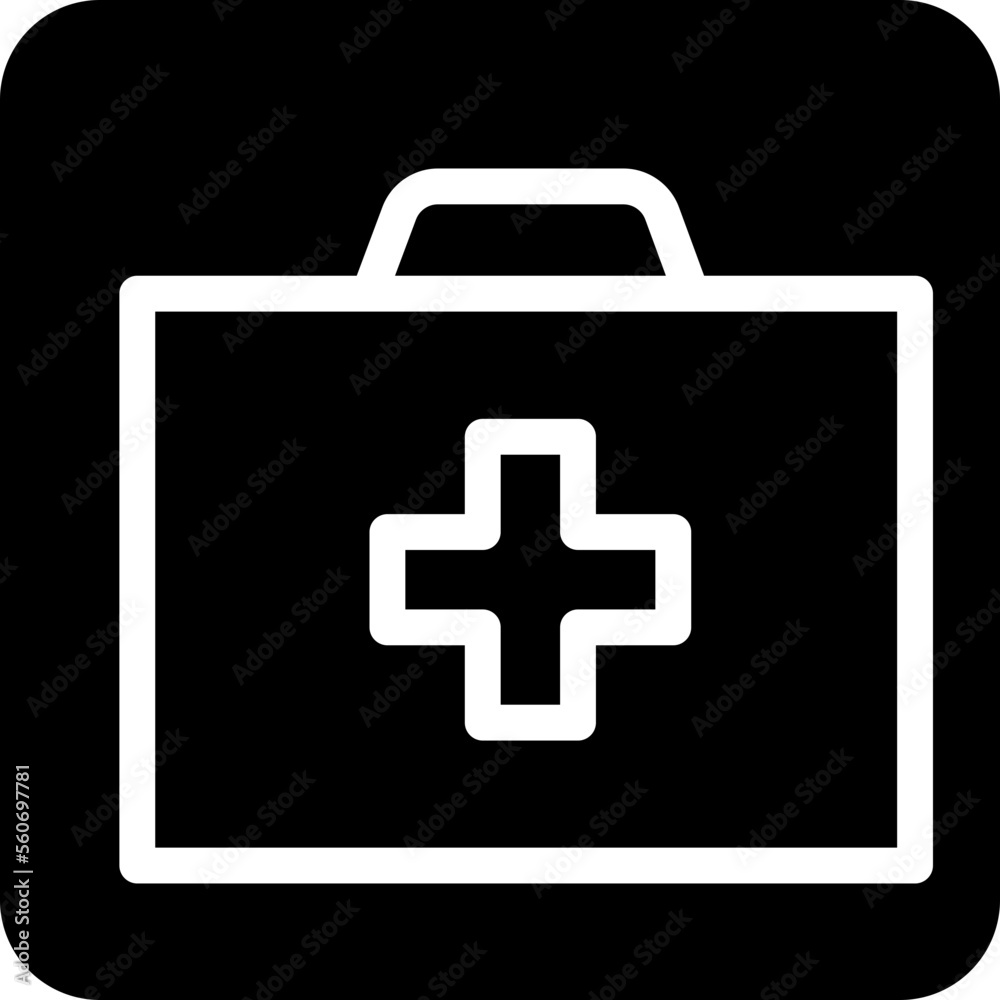 Solid bag medical icon