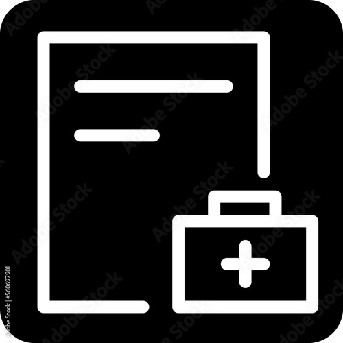 Solid dokument medical doctor icon