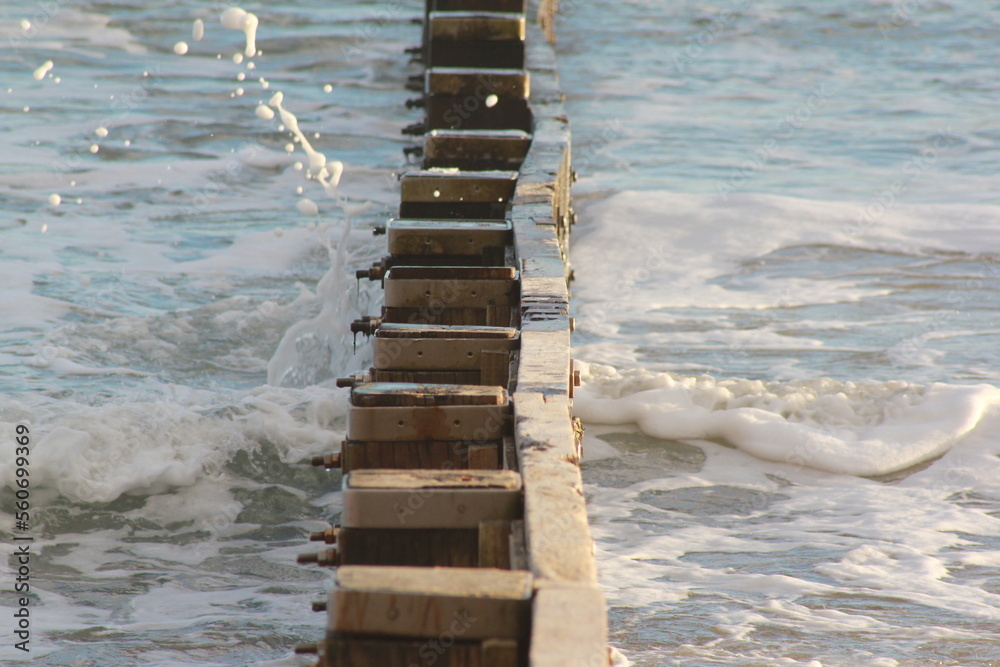 Fototapeta premium barrier in the sea