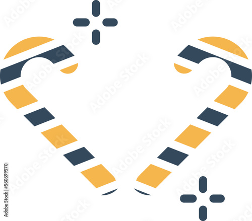 Candy Cane Vector Icon 