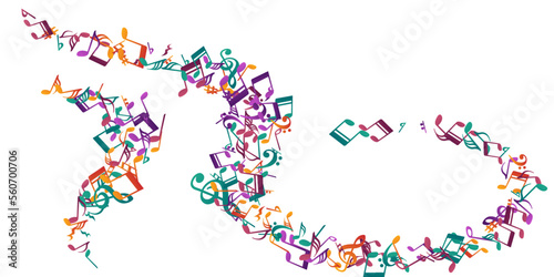 Music note symbols vector design. Song notation
