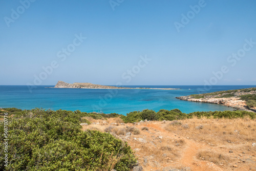 Kolokitha Beach near Elounda in Crete  Greece