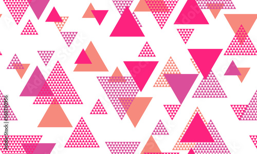 Triangle shapes seamless pattern vector design. © SunwArt