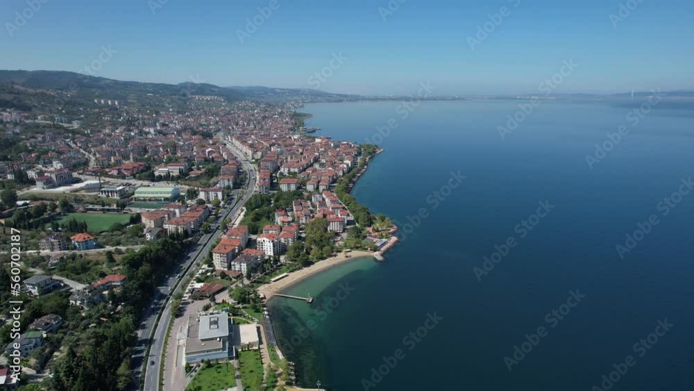 Karamursel, Kocaeli, Turkey. Karamursel is a town and district located in the province of Kocaeli. Aerial shot with drone. Karamursel, Kocaeli, Turkey. Karamursel is a town and district located in the province of Kocaeli. Aerial shot with drone.