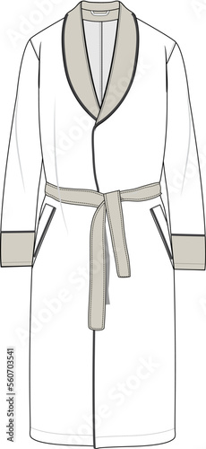 LOUNGE WEAR DRESSING GOWN AND ROBE COAT UNISEX WEAR VECTOR