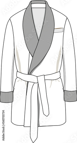 LOUNGE WEAR DRESSING GOWN AND ROBE COAT FOR UNISEX WEAR VECTOR
