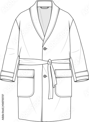 LOUNGE WEAR DRESSING GOWN AND ROBE COAT FOR MEN AND BOYS WEAR VECTOR