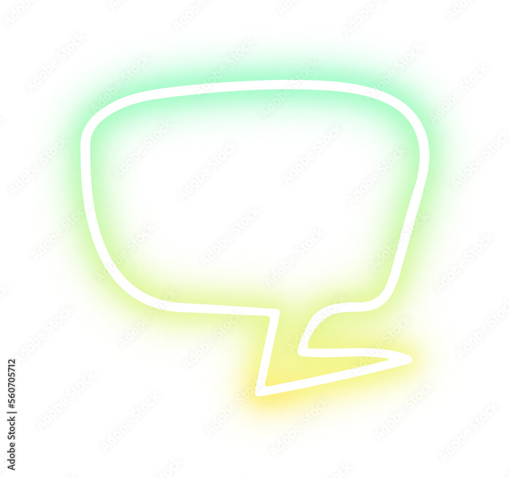 Collection of word bolloon neon Collection of word bolloon neon
