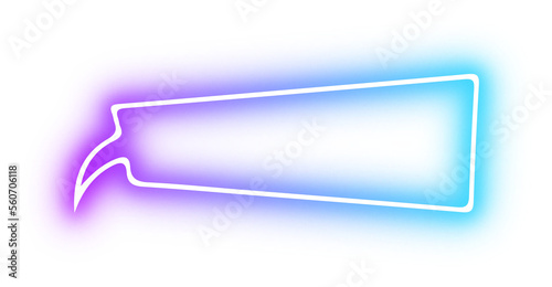 Collection of word bolloon neon