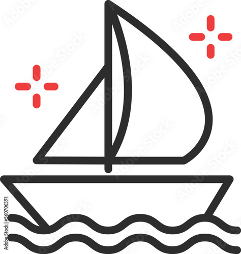 Sailboat Vector Icon
