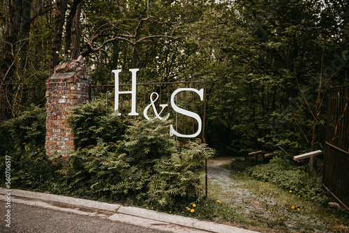 Gate with 2 big letters attached