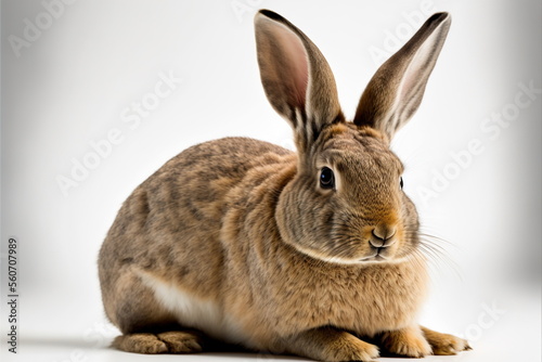 rabbit on white background  full body with free space  Made by AI Artificial intelligence