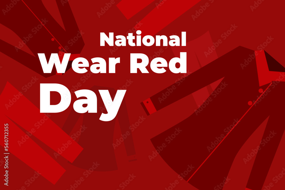Illustration vector graphic of national wear red day Illustration vector graphic of national wear red day