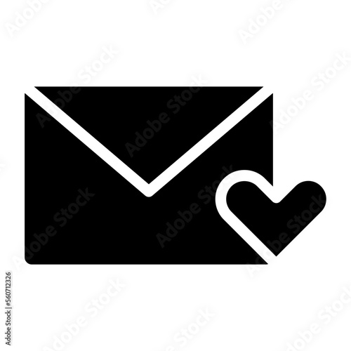 message love glyph icon